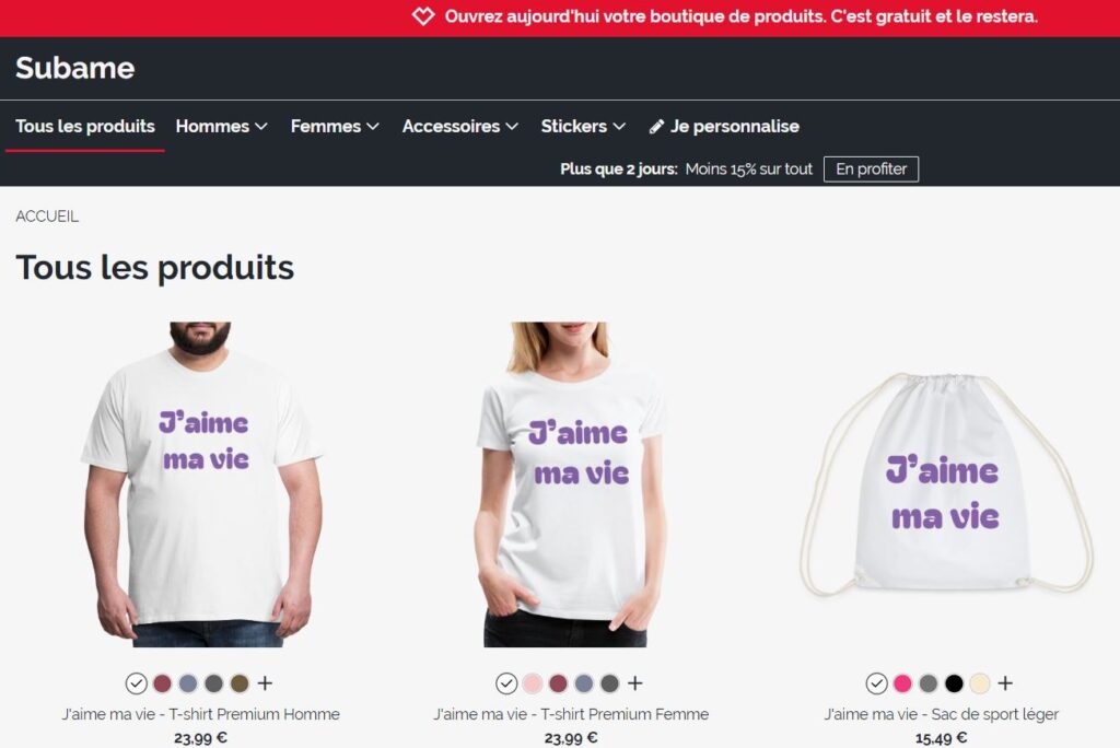 boutique spreadshirt subame